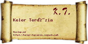 Keler Terézia névjegykártya